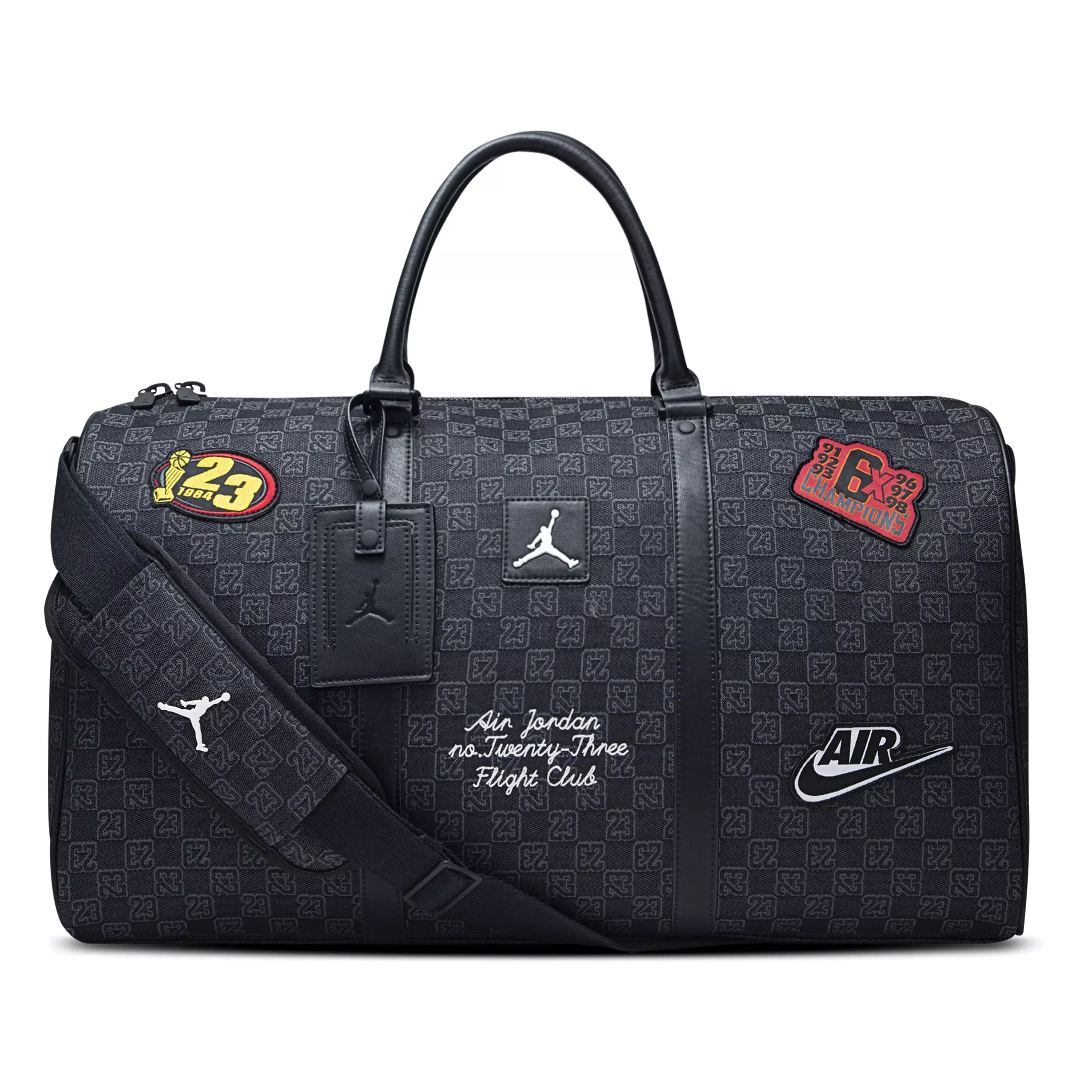 新品 Jordan Brand Monogram Duffle Bag Jordan Monogram Duffle Bag (20L) Dark Smoke Grey Black Unisex